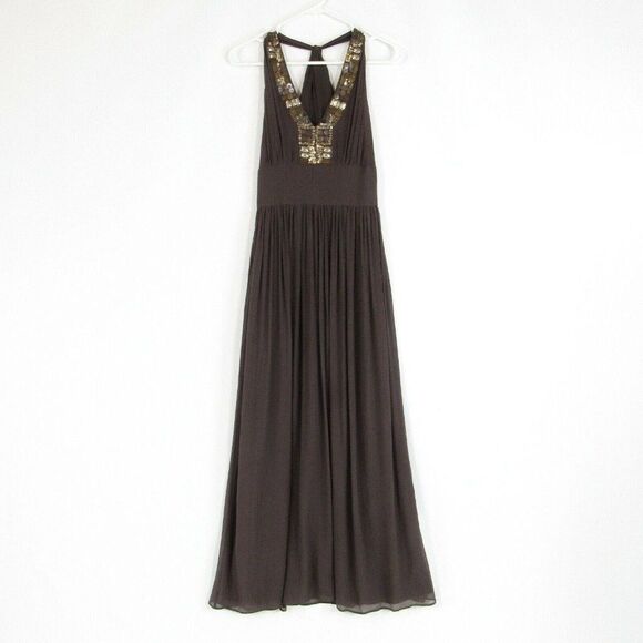 Brown BANANA REPUBLIC maxi dress 0 - Picture 1 of 4